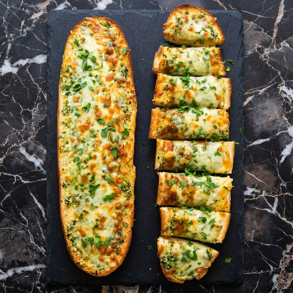 Cheesy Garlic Bread (Golden, Gooey, Gone in 60 Seconds)