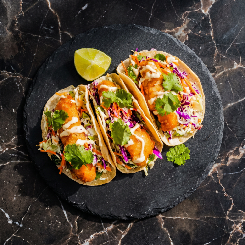 Fish Tacos: Crispy, Creamy, Bright & Briny
